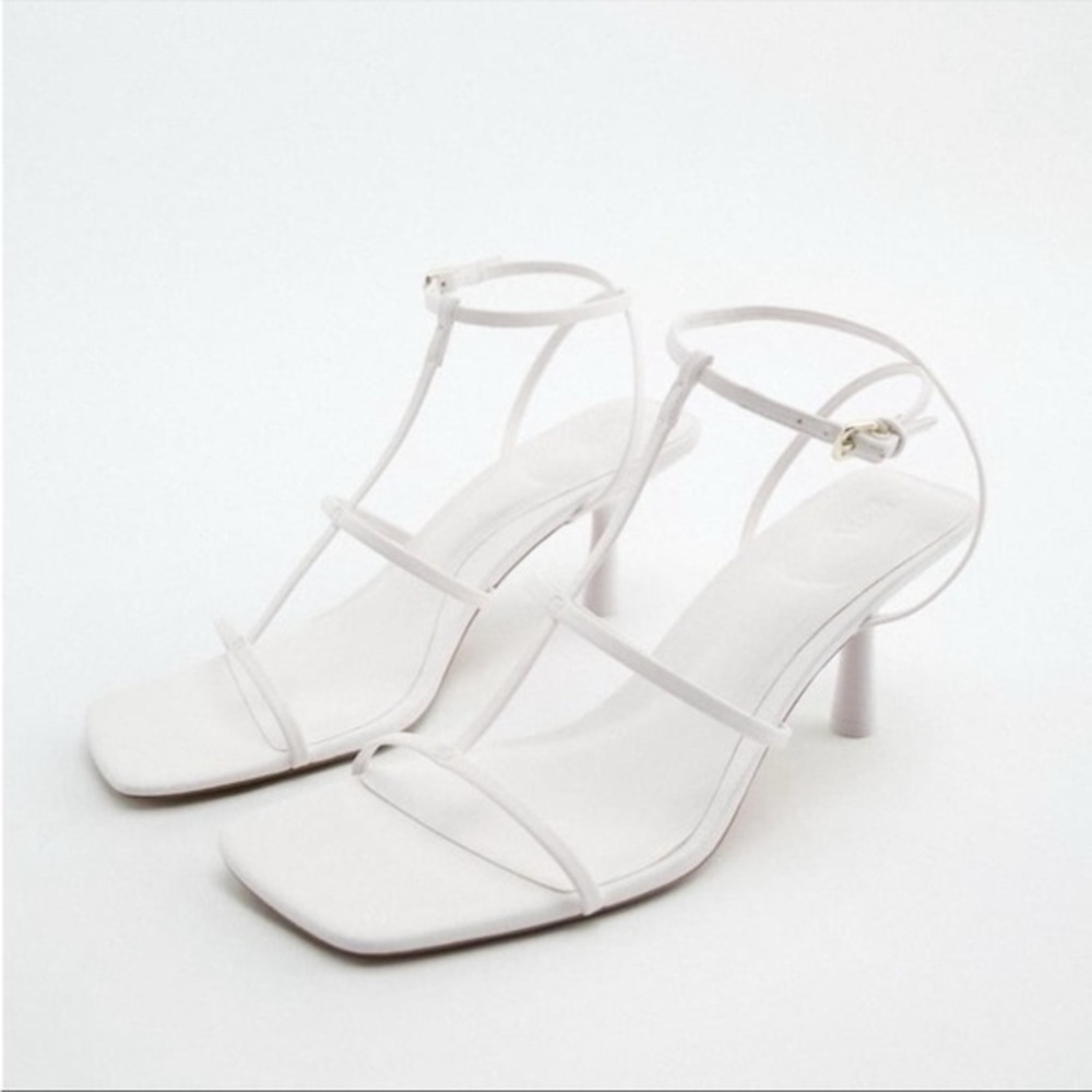 Zara white strapped sandals